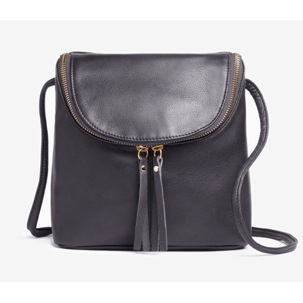 Osgoode Marley Emery Small Crossbody Leather RFID Storm Gray MSRP $175
